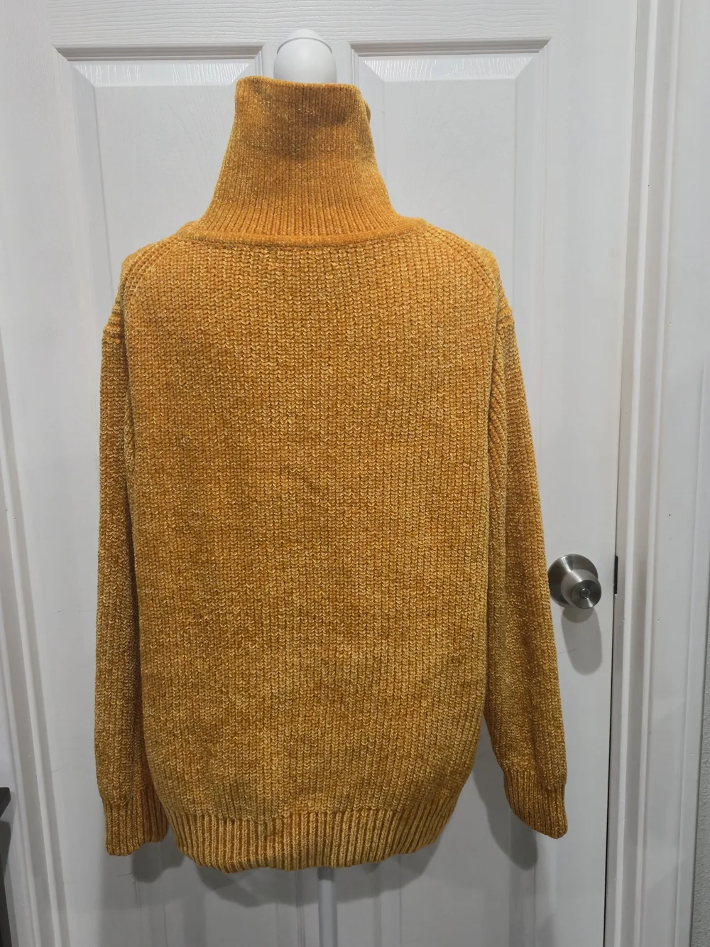 Urban Outfitters UO Nicco Half-Zip Sweater Mustard Yellow S